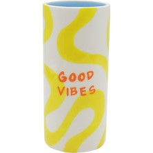 Que Rico - Antonella Good Vibes El Boyaması Vazo