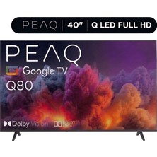 Peaq 40Q80 40'' QLED Smart Tv – Google Işletim Sistemli, Dahili Uydu Alıcılı Full Hd QLED Tv