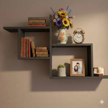 Çamsan Rafixa Kademeli Geçmeli Duvar Rafı Modern Kitaplık ve Estetik Obje Sergileme Paneli