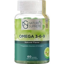 Nature's Supreme Omega 3 - 6 - 9 60 Çiğnenebilir Form Doğal Limon Aromalı Besin Takviyesi