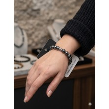 Rose Doğaltaş 8 Mmhematit Bileklik Unisex