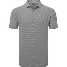 Footjoy Micro Feeder Stripe Lisle Erkek T-Shirt Gri 34133