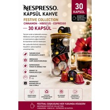Nespresso Festive Collection Cinnamon - Hibiscus - Espresso Kapsül Kahve 30 Adet + Cam Kutu Hediyeli