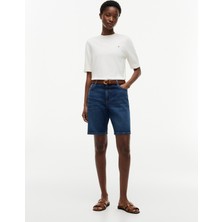 Tommy Hilfiger Cotton Jersey Fıne C-Nk Ss Swt Kadın Sarı Kazak - WW0WW49705