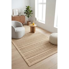 Colore Home Loop Bukle Bej Jüt Hasır Dokuma Yıkanabilir Halı Kilim