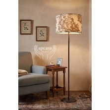 Apcasa Decor Metal Siyah Ayak Toile De Jouy Vintage Lambader Kahverengi Başlık