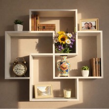 Rafixa Rüzgar Gülü Duvar Rafı Dekoratif Obje ve Kitap Standı Modern Kitaplık