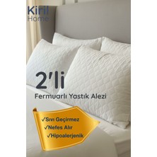 Kiril Home Ultra Soft 2'li Ses Yapmayan, Ter ve Sıvı Geçirmeyen Yastık Koruyucu Yastık Alezi