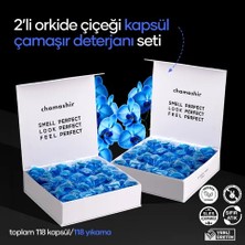 chamashir 2'li Orkide Kokulu Kapsül Çamaşır Deterjanı Seti - 118 Yıkama - Renkliler ve Beyazlar İçin Uygun