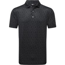 Footjoy Painted Floral Lisle Erkek T-Shirt Siyah 34128