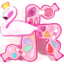 Pretty Pinky Flamingo Makyaj Güzellik Seti Sunman 5 - 7 Yaş Kız Çocuklar İçin 6 Göz Farı ve 8 Dudak Parlatıcısı