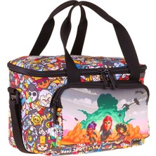Kaukko Kids Iki Bölmeli Thermo Okul Beslenme Çantası - Aviator Baskılı Siyah Renk (Erkek Çocuk) - L5425