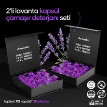 chamashir 2'li Akdeniz Lavanta Kokulu Kapsül Çamaşır Deterjanı Seti - 118 Yıkama - Renkliler ve Beyazlar İçin Uygun