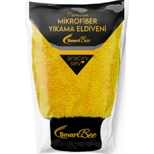 Smartbee Premium Mikrofiber Eldiven Sarı Renkli Araç Yıkama ve Cila İçin Etkili Temizlik