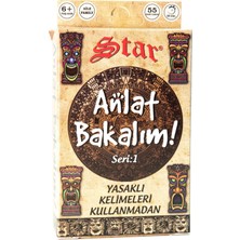 Star Anlat Bakalım Kelime Oyunu 55 Kart Aile Oyunu 6+ Yaş Bilgi Temalı Eğlenceli Oyun