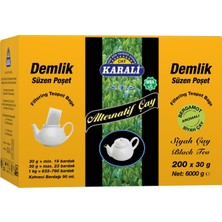 Karali Çay Karali Alternatif Jumbo Demlik Poşet Earl Grey 200x30 Gr Doğal Siyah Çay Aromalı