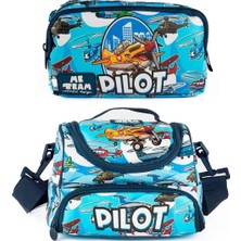 Me Team Erkek Çocuk Pilot Beslenme Çantası ve Kalemlik Seti (Ikili Set) - SETME25066