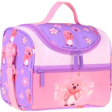 Kaukko Kids Kız Çocuk Loopy Baskılı Isı Yalıtımlı Okul Beslenme Çantası (Lila - Pembe) - L5304