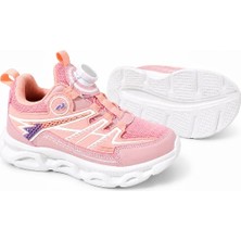 Promax Spin Akıllı Bağcıklı Kolay Giyilebilir Çocuk Spor Ayakkabı Pembe 31-35