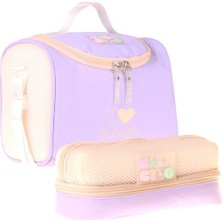Calacilo K-Pop Lilac Kız Çocuk Lila Renk Beslenme Çantası ve Kalemlik Seti - SETCC-C4105