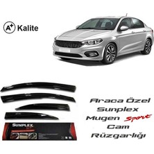Fiat Egea Cam Rüzgarlığı Sunplex Mugen Tip Siyah 4'lü Uyumlu Marka Fiat