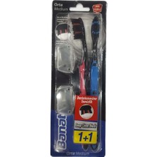 Banat Diş Fırçası Medium Deep Clean Black Orta Sertlik 1+1 Parça Temizleyici Form