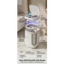 Eco Lounge Akıllı Teknolojik Çöp Kutusu Uv Işıklı Otomatik Aç Kapat Sensörlü Mutfak Banyo Ev 20L