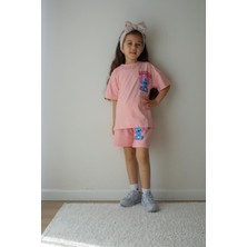 Jeliboom Stitch Ön Arkabaskılı Kız Çocuk Şortlu Takım