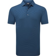 Footjoy Micro Feeder Stripe Lisle Erkek T-Shirt Lacivert 34131