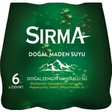 Sırma Doğal Maden Suyu 6x200 ml Zengin Mineralli İçerik ile Ferahlatıcı Özellikler Sunar