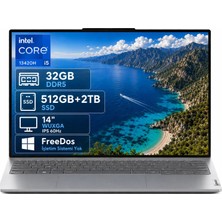 Lenovo Thinkbook 14 21SG00L8TX-05 I5-13420H 32GB Ddr5 512GB+2TB SSD Wuxga 14" IPS 60Hz Freedos