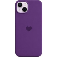 3gen Case iPhone 15/14/13 Uyumlu Kalp Logolu Renkli Lansman Kılıf Içi Kadifeli Kamera Yükseltili
