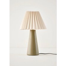 Bella Maison Serrated Abajur Yeşil (32x51 cm)