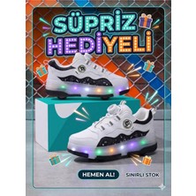 Velline Işıklı Paten Ayakkabı 4 Tekerlekli Spor & Paten Dönüşümlü Çocuk Model On-Off Işık Sistemli