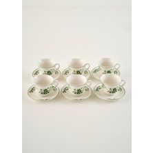 Bella Maison Julia New Bone 6'lı Kahve Fincanı Seti Yeşil (90 Cc)