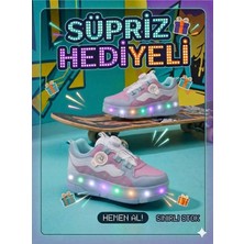 Velline Işıklı Paten Ayakkabı 4 Tekerlekli Spor & Paten Dönüşümlü Çocuk Model On-Off Işık Sistemli