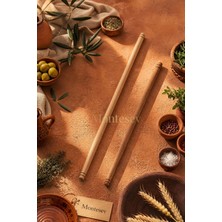 Montesev Ahşap Oklava Hamur Açma Oklavası Hamur Şekillendirici 2 li Set ( 50 lik ve 70 lik)