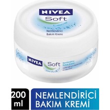 Nivea Soft 200 ml Nemlendirici Bakım Kremi Jojoba Yağı ve E Vitamini İçerir Normal Ciltler İçin 4005808890507