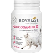 Royalist Glucosamine 75 Tablet Kediler İçin Kalça ve Eklem Sağlığı Destekleyici Lezzetli Tablet