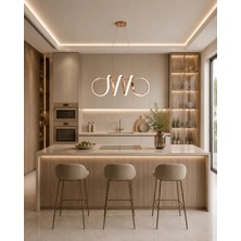 Gusto Lighting Bubble Küçük LED Sarkıt Avize,gold,3 Renk Yanabilen LED Avize, Modern Salon Oda LED Avize