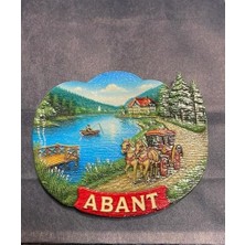 Terletmez Shop Bolu Abant Temalı Dekoratif Magnet, Renkli Kabartmalı Tasarım, Hediyelik Hatıra Magneti
