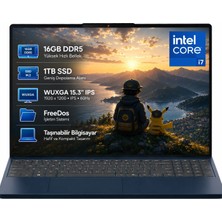 Lenovo Ideapad Slim 3 15IRH10 83K10061TR I7-13620H 16gb Ddr5 1tb SSD Wuxga 15.3" IPS 60Hz Freedos Taşınabilir Bilgisayar