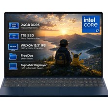 Lenovo Ideapad Slim 3 15IRH10 83K10061TR-04 I7-13620H 24GB Ddr5 1tb SSD Wuxga 15.3" IPS 60Hz Freedos Taşınabilir Bilgisayar
