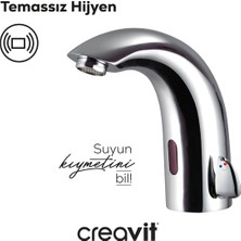 Creavit Fotoselli Lavabo Armatürü Çift Su Girişli AC/DC ES2210