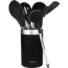 Cecotec Polka Exclusive Wood & Rock 9 Parça Silikon Mutfak Gereçleri Seti
