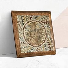 Terletmez Shop Mozaik Serisi Taş Duvar Tablosu Ahşap Çerçeveli Duvar Dekoru Art 25X25CM W1-72