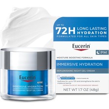 Terletmez Shop Eucerin Hyaluronik Asitli Sürükleyici Nemlendirici Jel Krem, Ultra Hafif Yüz Nemlendirici Ince Çizgileri ve Kırışıklıkları Düzeltir, 1.7 Oz Kavanoz