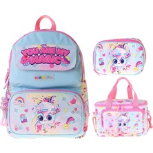 Kaukko Kids Magic(Pembe Renk) Kız Çocuk Üçlü Ilkokul Okul Çantası Seti/takımı - SETKK-L5283D
