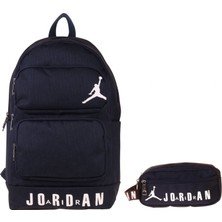 Jordan Air Cleveland Navy Blue Lacivert Ikili Sırt Çantası ve Kalemlik Seti - Erkek Çocuk - SETJA-Q3172C