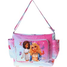 Wow Generation Kız Çocuk Butterfly Baskılı Turkuaz - Pembe Renkli Omuz Çantası - W6075